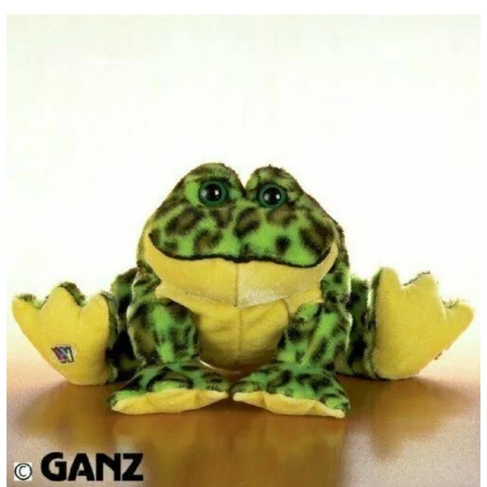 Webkinz NEW GANZ Green Bull Frog HS114 Plush Stuffed Toy